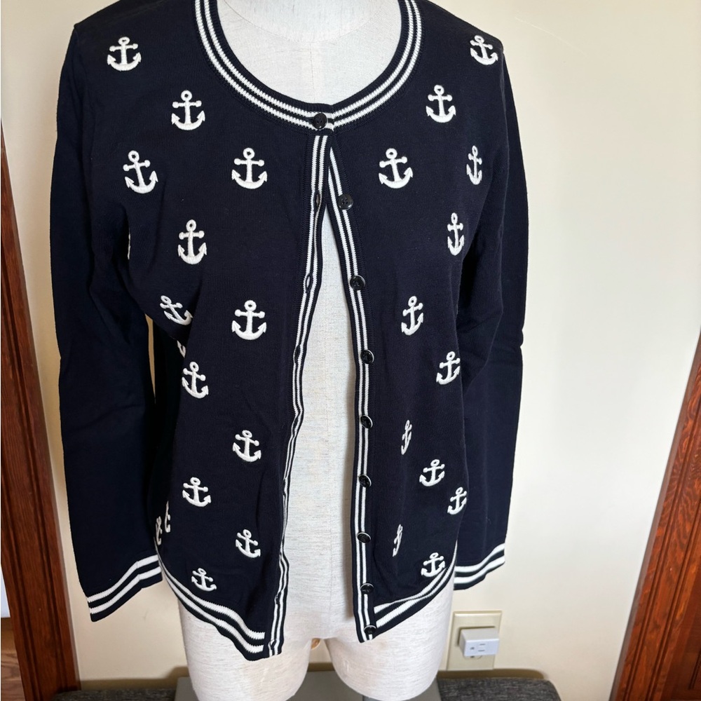 Nautical navy sweater EUC